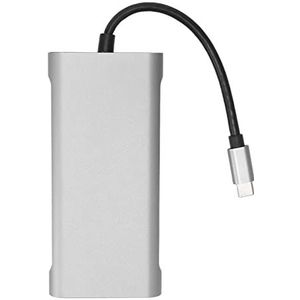 USB C-hub, 3,5 Mm Audiopoort 11-in-1 RJ45 Ethernet High Definition Fast Charge Multi-Port-adapter voor Laptops