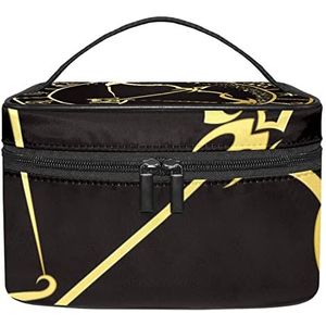 Boogschutter sterrenbeeld make-up organizer tas, reismake-up tas organizer case draagbare cosmetische tas voor vrouwen en meisjes toiletartikelen, Meerkleurig, 22.5x15x13.8cm/8.9x5.9x5.4in