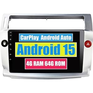 RoverOne Auto Stereo CarPlay Hoofd Unit voor Citroen C4 C-Triomphe C-Quatre 2004-2014 Android Auto Touchscreen Sat Navi Bluetooth WiFi Radio Speler
