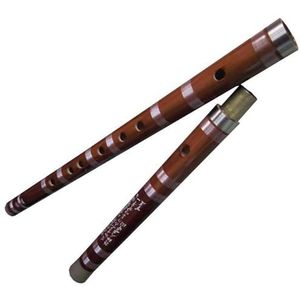 Chinese prachtige bruine bamboefluit Horizontale fluit Traditioneel muziekinstrument Professionele Bamboefluit Prestaties (Color : F)