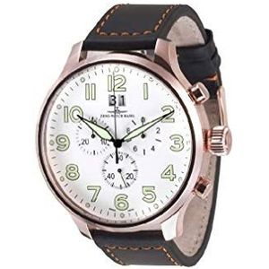 Zeno-Watch Mens Horloge - Super Oversized Chrono Big Date verguld - 6221-8040Q-Pgr-a2