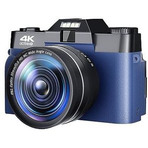 48MP Vintage Digitale Fotocamera Groothoeklens Fotografische Recorder 4K Compacte Wifi Camcorder Blogger Vloggen Videocamera HD camera (Color : No TF Card, Size : With Wide Angle Lens01)