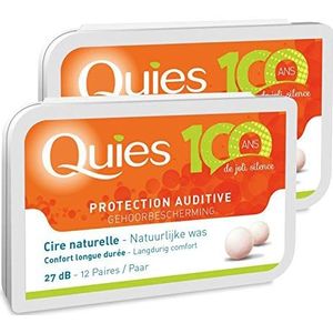 Quies - Gehoorbescherming met natuurlijke was - 2 x 12 paar