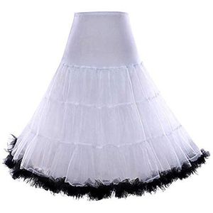 50's Petticoat Onderrok Retro Vintage Swing 1950's Rockabilly Wit, Zwart 14 Kleuren