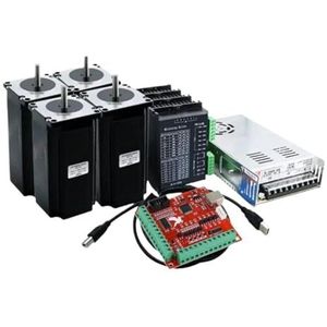 23 3N 3A 4.2A stappenmotordriver TB6600 DM542 DM556 + USB Mach3 Controller + 350W 36V voeding (DM542 en 3A motor)
