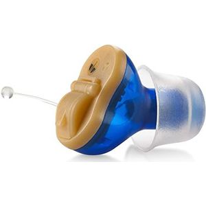 MEDca Premium Digital - Invisible in the Ear Canal (CIC) Enhancer, Near-Invisible, Noise Canceling, Personal - Left Ear, Blue