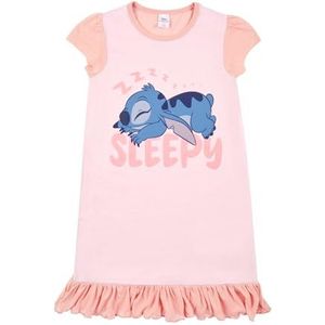 Disney Lilo & Stitch Meisjes Nachthemd, Lilo & Stitch Nachtjapon, roze, 7-8 jaar