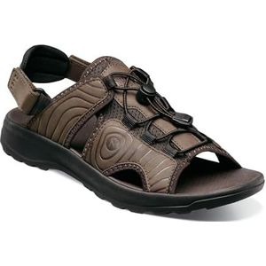 Nunn Bush Huck Bungee Slide sandalen, licht, converteerbaar en comfortabel, heren, bruin, 43 EU, Bruin, 43 EU