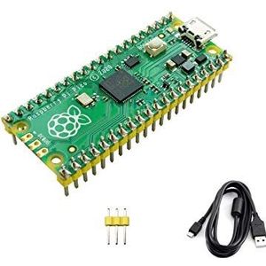 IBest for Raspberry Pi Pico RP2040 Microcontroller board with Pre-Soldered Header Flexible Mini Board Based on Raspberry Pi RP2040 Chip,Dual-core Arm Cortex M0+ Processor,Support C/C++/Python