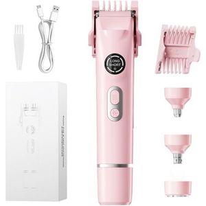 Scheerapparaat voor dames, 4-in-1 intieme scheerapparaat voor vrouwen, IPX7 waterdichte gezichtshaarverwijderaar voor vrouwen, oplaadbaar scheerapparaat voor dames, elektrisch zacht voor neus, lichaam