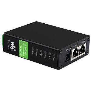 2-CH RS485 to RJ45 Ethernet Converter Module with POE Function, Industrial Rail-mount Isolated Serial Server,Dual Channels RS485 Independent Operation,Dual Ethernet Ports