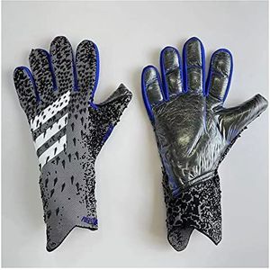 Keepershandschoenen, voetbalhandschoenen, keepershandschoenen met fingersave, keepershandschoenen, ademende voetbalkeepershandschoenen (kleur: grijsblauw, maat: 7)