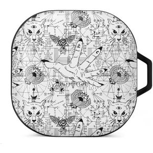 Open Magician Hand Oordopjes Case Compatibel met Samsung Hard Shell Beschermende Cover Case Zwart-Stijl