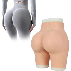 Adima Siliconen Slipje Verbergen Gaffel Korte Drag Queen Mannen Ondergoed Butt Lifter Gewatteerd Slipje voor Cosplay,Brown(upgrades)