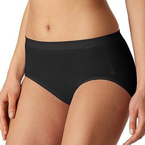 Mey 2 stuks taillebroek voor dames, 59209 Emotion, kleur zwart, maat 44, slip zonder zijnaden, onderbroek voor grote maten, maxi-slip, tailleslip, zwart, 44