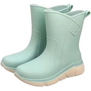 Waterdichte regenlaarzen for dames, halfhoge antislip regenlaarzen for dames, werklaarzen for buiten, tuinschoenen for nat weer, for tuinieren en buitenactiviteiten, duurzame en slipvaste zool, gemakk