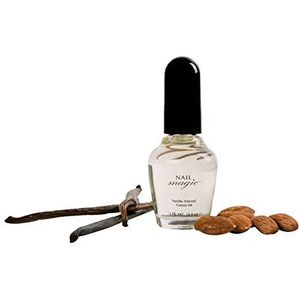 Nail Magic Huile à cuticules à la vanille, Amande à la vanille, Aide à peler les ongles des doigts, Réduit les fissures, 0,5 ml de liquide