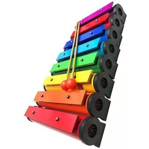 8 Tone kleur aluminium plaat Tone Brick Handgeklopt klokkenspel percussie-instrument Professionele Klokkenspelset