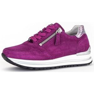 Gabor Low-Top sneakers voor dames, lage schoenen, comfortabele extra breedte (H), orchid skyrosa 28, 35.5 EU Breed