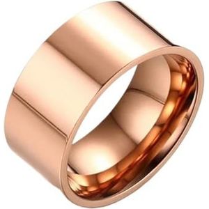 3/4/6/8 mm brede roestvrijstalen ring Hooggepolijste klassieke ring Geschikt for mannen en vrouwen Ornamenten Geschenken (Color : 8mm Rose gold_8)