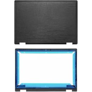 WANGHUIH LCD Achterkant Top Case + Trim Front Bezel Cover Compatibel met Acer Spin 1 SP111-33 N18H1 Laptop Zwart (A+B)