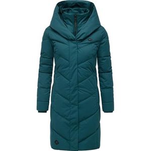 Ragwear Natalka Intl Winterjas voor dames, warm, gewatteerd, lang, waterdicht, met capuchon, XS-6XL, Dark Green25, XS
