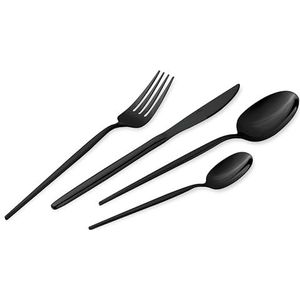 Berlinger Haus - Bestekset - Zwart - 24 Stuks - Roestvrij Staal - Gepolijst