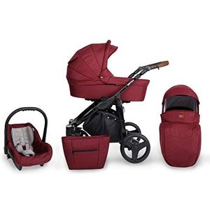 SaintBaby Stroller Ro-Tax Black Alu 2in1 3in1 Isofix babyzitje combi kinderwagen buggy Wine 10 2in1 zonder autostoel