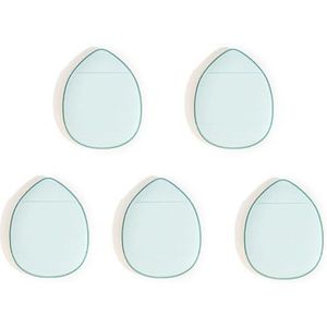 Mini-formaat vingerbladerdeeg make-upspons Set Gezicht Concealer Foundation Puff Detail Professionele cosmetische pad make-up tool (Color : H1-Blue5pcs)