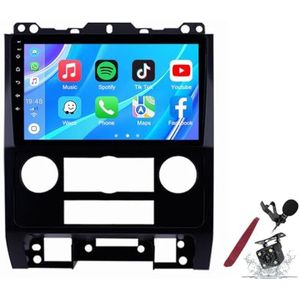 Android 14 Autoradio Navi voor F-ord Kuga Escape(2006-2012) 9 Inch Touchscreen Multimedia Speler met Draadloze Carplay GPS Navigatie FM RDS Bluetooth 5G-WiFi SWC DSP,M100s