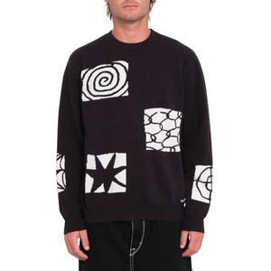 Volcom - Sweatshirt FA Keutchi Black Heren - Heren - Maat L - Zwart