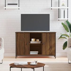 XGWKCNV Entertainmentcentra & TV-standaardenTv-kast Bruin Eiken 100x35x65 cm Engineered Wood