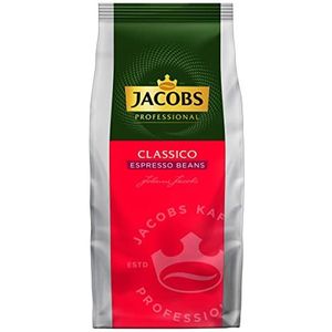 Jacobs Professionele Classico, 1 kg koffiebonen, hele bonen, krachtige volle smaak, voor koffie crema, espresso of latte macchiato, van arbica en robuuste bonen