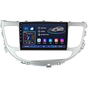 Android 14 9 inch touchscreen autoradio 2 DIN voor Hyundai Rohens Genesis 2008-2013 met CarPlay & Android Auto Stuurbesturing GPS Navigatie AHD Achteruitrijcamera Bluetooth (YS60 (8 + 128G))