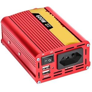 Omvormer, Auto-omvormer 12V DC naar 110/220 60HZ AC-omvormer Auto-opladeradapter voor vrachtwagen, woning(600W,12V 60HZ)