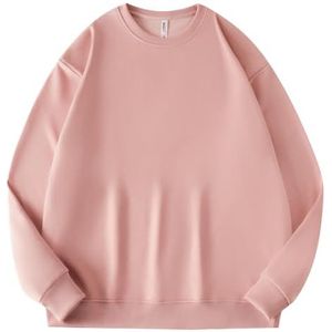 Leader of the Beauty Unisex oversized sweatshirt met ronde hals heren pullover truien lange mouwen herfst outfits 2024, roze, S
