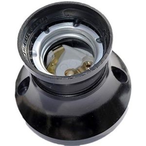 Wandfitting E27 zwart bakeliet lamphouder lampfitting lamp