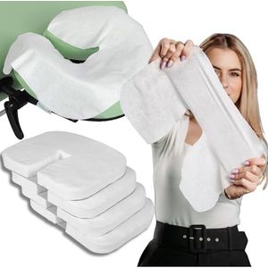 HABYS 400 stuks wegwerpkussens voor massagestoel, hoofdsteun, gezichtskussen voor massagetafels, massage-hoofdsteun, hoog gramgewicht van 45 g/m², ultrazacht, niet-klevend, kwaliteit, 35 x 27 cm