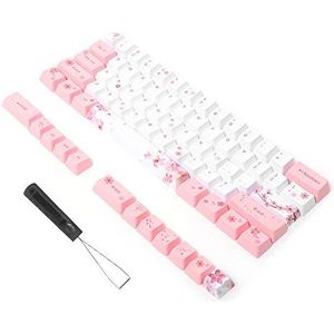 73 universele keycaps met schattig patroon voor mechanisch computertoetsenbord, PBT custom design sublimatie keycaps kit voor gamingtoetsenbord, voor vrienden(6064 Kers)