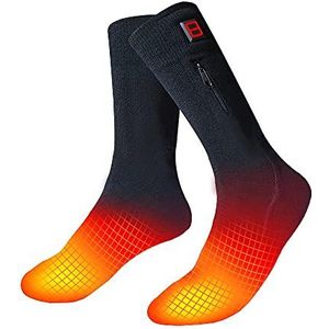 LPCRILLY Verwarmde Sokken Oplaadbare Voetenwarmer,Wasbare Elektrische Verwarmde Sokken Thermische Sokken Instelbare Temperatuur Voor Winter Outdoor Sporting(M)