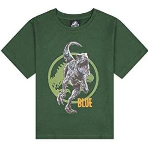Jurassic World Blue Dino T-shirt voor kinderen, jongens, korte mouwen, groen, 152 cm