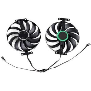 95MM T129215SU Koelventilator voor ASUS Dual voor GeForce RTX 3060 3070 Ti V2 OC Edition 8GB Videokaartventilator FDC10U12S9-C CF1010U12S(Black 2-Fan T12)
