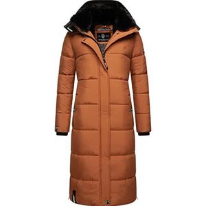MARIKOO Reliziaa Lange winterjas voor dames, warme gewatteerde jas, met afneembare capuchon, XS-XXL, S