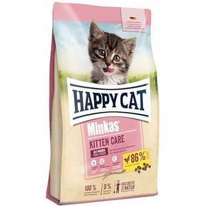 Happy Cat 70406 Happy Cat Minkas Kitten Care Gevogelte, droogvoer voor kattenpuppy's, 5 weken tot 6 maanden, 10 kg inhoud
