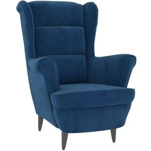 vidaXL Fauteuil fluweel blauw