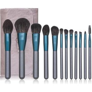 MQPALZKD 12 stuks make-upborstelset poederoogschaduwborstel, volledige set schoonheidstools