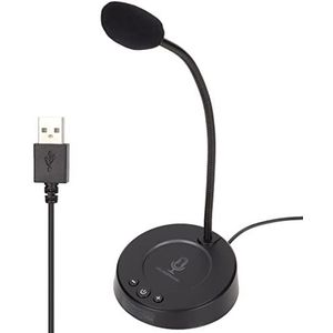 Computer PC-microfoon, Anti-interferentie Snel Filteren van Ruis Desktopmicrofoon RGB-licht 360 Graden Metalen Slang voor Kantoor