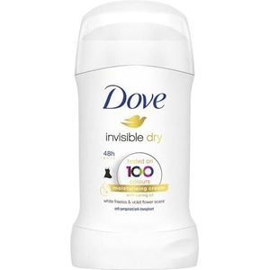 Dove Invisible Dry Deodorantstick, 48 uur bescherming, 40 ml (verpakking kan variëren)
