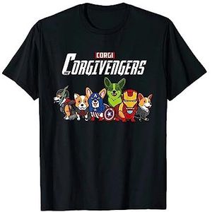Corgivengers Shirt Corgi Avenger Corgi Shirt Dog Lover T-Shirt，Short Sleeve T-Shirt Top 100% Cotton S-3XL