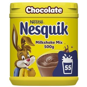 Nesquik - Chocoladesmaak - Milkshakepoeder - 500 g - Heerlijke mix voor cacaodrank - Natuurlijk aroma en smaak - Unieke smaak - Makkelijk te bereiden drank